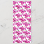 Menu Bougainvillea rose violet mariage d'aquarelle (Dos)