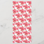 Menu Bougainvillea rouge rose mariage (Dos)