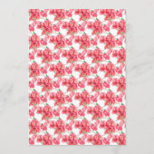 Menu Bougainvillea rouge rose mariage Bar (Dos)