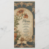 Menu Bougainvilliers vintages Mariage Art nouveau (Dos)