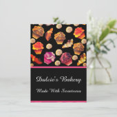 Menu Boulangerie Colorée Cute, Chef, Traiteur, Pâtisser (Debout devant)