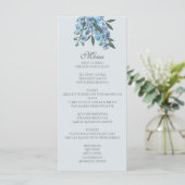 Menu Bouquet de Delphinium Floral Bleu (Debout devant)