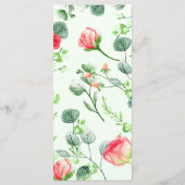 Menu Bouquet de jardin rose (Dos)