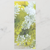 Menu Bouquet de marguerites, chrysanthèmes et ammi (Dos)