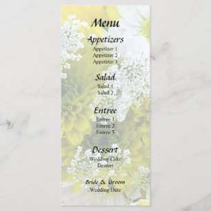 Menu Bouquet de pâquerettes, chrysanthèmes et ammi