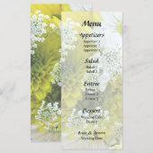 Menu Bouquet de pâquerettes, chrysanthèmes et ombelles (Devant / Derrière)