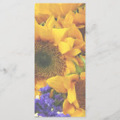 Menu Bouquet de tournesols et de statices violettes (Dos)