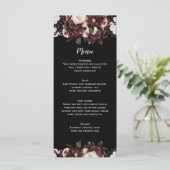 Menu Bouquet Mariage Bourgogne et rose (Debout devant)