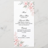 Menu bouquet rose pour quinceañera (Devant)