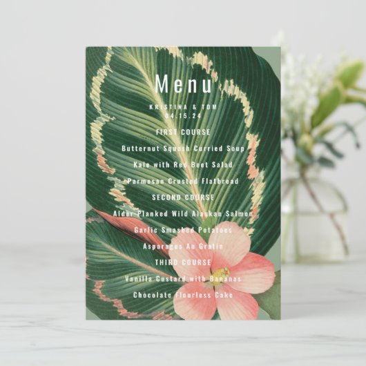 Menu Bouquet Tropical (Debout devant)