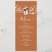 Menu Bourgogne Floral Russe Mariage (Devant)