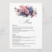 Menu Bourgogne, Marine & Blush Vin Dégustation Florale  (Devant)