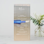 Menu Bouteille Sur Mariage De Sable De Plage (Debout devant)