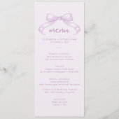 Menu Bow à croquis romantique | Mariage Arrière - plan  (Devant)