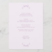 Menu Bow à croquis romantique | Note de remerciement de (Dos)