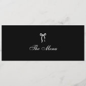 Menu Bow Classic Old Money Black  & White Wedding (Dos)