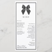 Menu Bow classique noir et blanc Mariage (Devant)