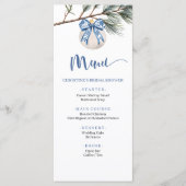 Menu Bow Fête des mariées Chinoiserie d'hiver (Devant)