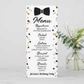 Menu Bowtie Black and Gold Parties scintillant Annivers (Debout devant)