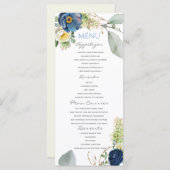 Menu BoyBaptism Rose Bleu (Devant / Derrière)