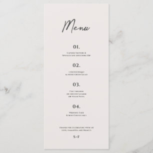 Menu Bradford Mariage moderne