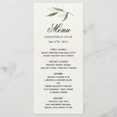 Menu Branche de olivier vert aquarelle moderne (Devant)