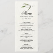 Menu Branche de olivier verte aquarelle moderne (Devant)