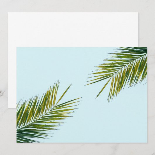 Menu Branche de palmier (Devant / Derrière)