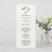 Menu Branche d'olive verte aquarelle moderne (Debout devant)
