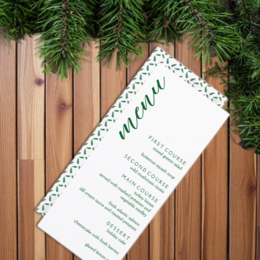 Menu Branches de pin des bois