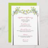 Menu Branches nouées Feuille de printemps Love Trees Ma (Devant / Derrière)