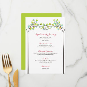 Menu Branches nouées Feuille de printemps Love Trees Ma