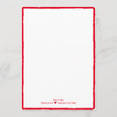 Menu Bravo pour aimer Simple Minimal Red Heart Script (Dos)