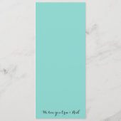 Menu BRIDE & CO Mariée d'automne Sunflower Douche Party (Dos)