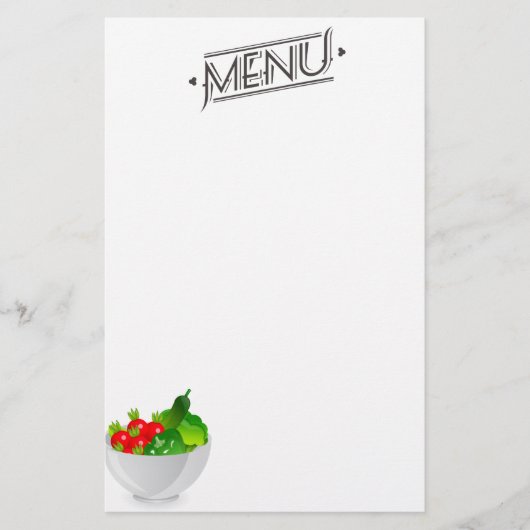 Menu Briefpapier (Voorkant)