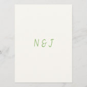 Menu Bright Coloré À La Main Fun Mariage moderne (Dos)