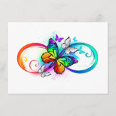 Menu Bright infinity with rainbow butterfly (Devant)