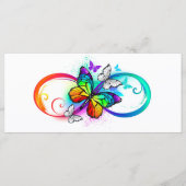 Menu Bright infinity with rainbow butterfly (Devant)