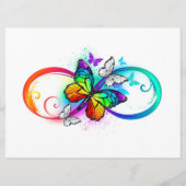 Menu Bright infinity with rainbow butterfly (Devant)
