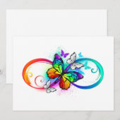 Menu Bright infinity with rainbow butterfly (Devant / Derrière)