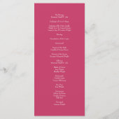 Menu Bright Pink Rose Wedding Programs (Dos)