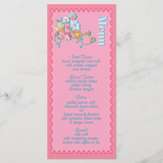 Menu Broderie colorée (Devant)