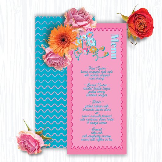 Menu Broderie colorée