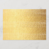 Menu Brosse d'or et typographie noire RSVP (Dos)