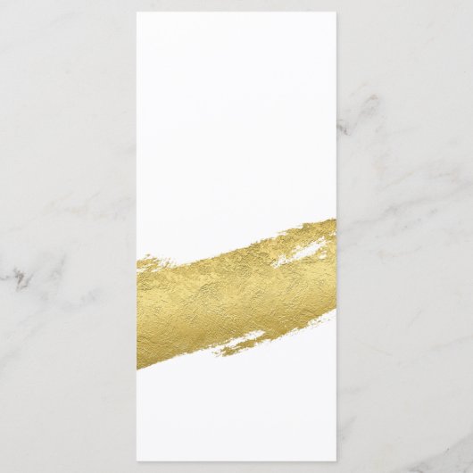 Menu Brosse en feuille d'or trait élégant mariage moder (Dos)