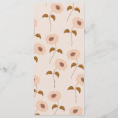 Menu Brown Beige Retro Y2K Hippie Motif de tournesol (Dos)