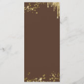 Menu Brown et Gold élégant et amusant (Dos)