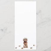 Menu Brown fête de mariage du chiot de Cavapoo (Dos)