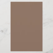 Menu Brown Floral Leaf Watercolor - Mariage (Dos)