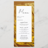 Menu Brown or moderne Terracotta Abstrait Art Mariage (Devant)